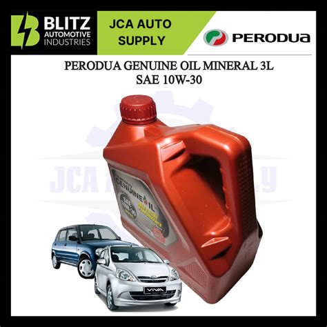 Perodua Mineral Engine Oil Original Sae W L Kelisa Kancil