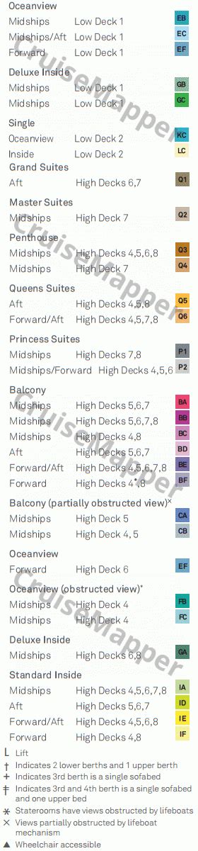 Queen Victoria deck 6 plan | CruiseMapper