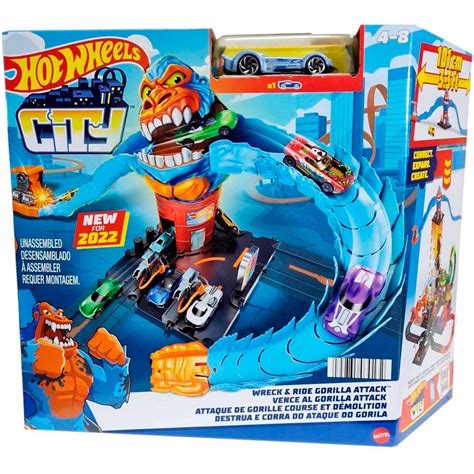 Pista Hot Wheels City Nemesis Ataque Do Gorila Hdr Mattel Shopee Brasil