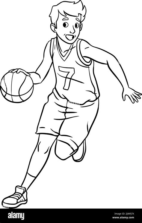 Dibujos de niños jugando baloncesto para colorear vsun