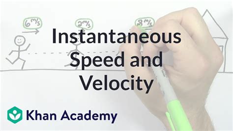 Instantaneous Speed And Velocity One Dimensional Motion Physics Khan Academy Youtube