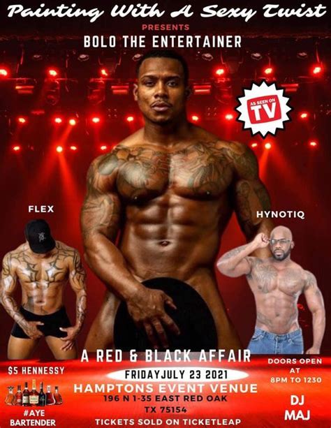 Bolo The Entertainer Red And Black Affair The Hamptons Red Oak Tx