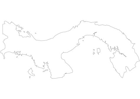 Blank Map Of Panama Svg Vector Outline Map