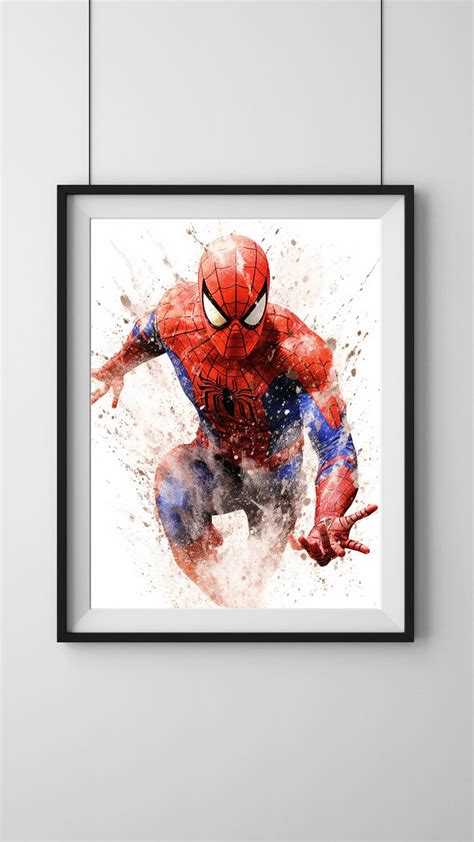 Spiderman Printable Wall Art Spiderman Poster Avengers Wall Art Avenger