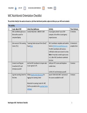 Fillable Online Doh Wa Instructions For Completing The Annual Wic Time