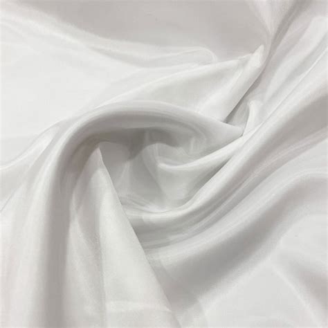 Lining Fabric 100 Acetate White Tissus En Ligne