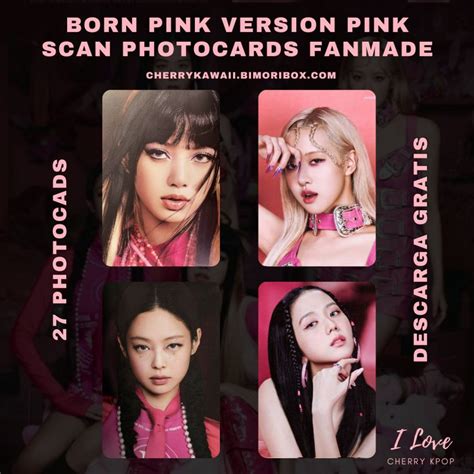 BORN PINK VERSION PINK SCAN PHOTOCARDS DESCARGA