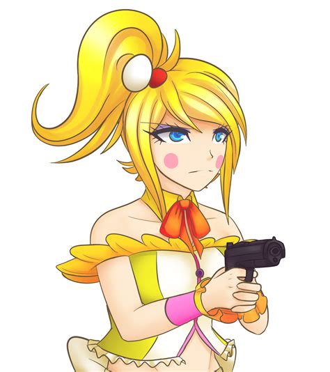 Toy Chica With A Gun By Wolf Con F On Deviantart