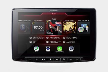 Alpine Ine F D Din Navigationssystem Mit Zoll Touchscreen Dab