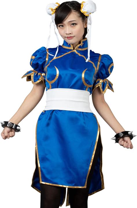 Cosfun Game Chun Li Cosplay Costume Women Fighter Cosplay Cheongsam Dress Mp000407