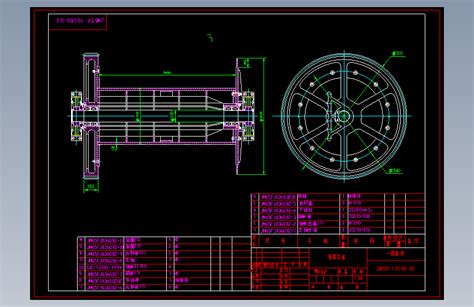 卷扬机卷筒总成图纸cadautocad 2007模型图纸下载 懒石网