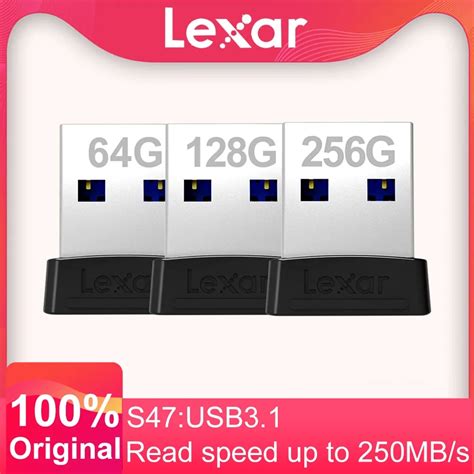 Original Lexar JUMPDRIVE S47 USB Flash Drive 256GB 128GB 64GB 32GB Mini