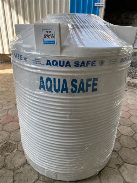 Round White Aquasafe L Triple Layered Water Storage Tank L At