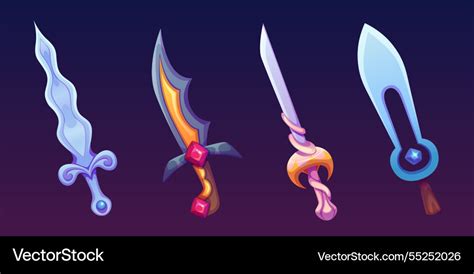 Magic Sword Collection Royalty Free Vector Image
