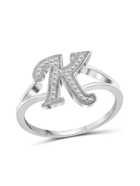 K Letter In Diamond Ring