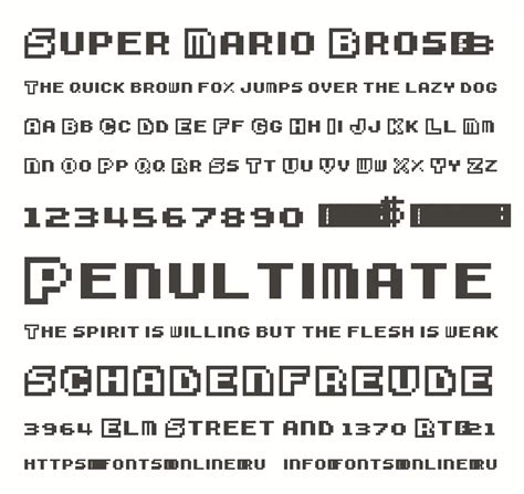 Super Mario Bros 3 Font