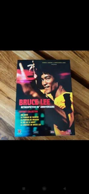 COFFRET BRUCE LEE 5 DVD LIVRE RETROSPECTIVE 30eme Anniversaire Neuf