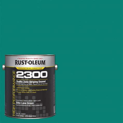 Rust Oleum Gal Semi Gloss Bike Lane Green Exterior Traffic