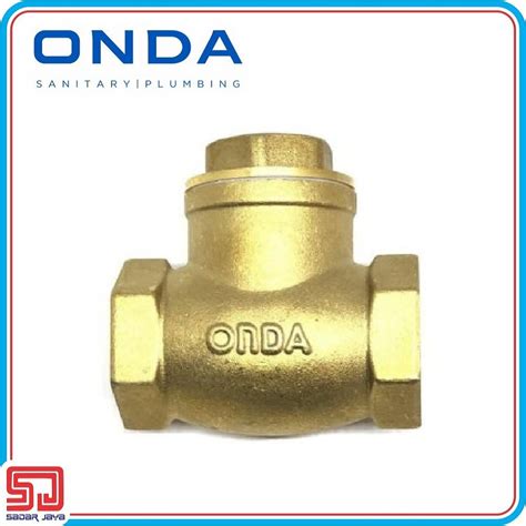 Jual ONDA Check Valve 3 4 Katup Keran Kuningan Metal Brass Swing Check