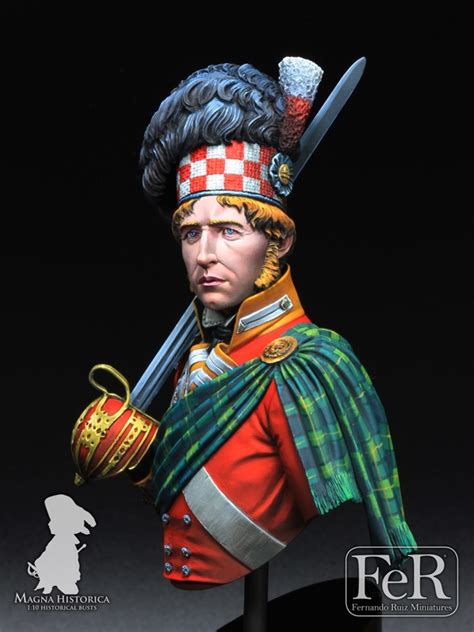 92nd Regiment Of Foot Gordon Highlanders Waterloo 1815 110 Scale Bust