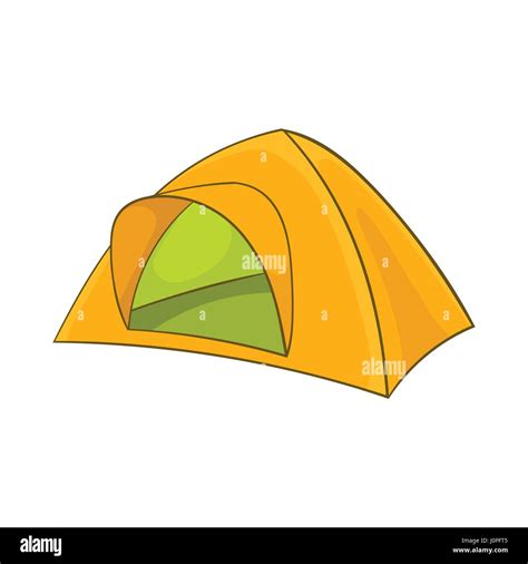 Yellow Tent Icon Cartoon Style Stock Vector Image Art Alamy