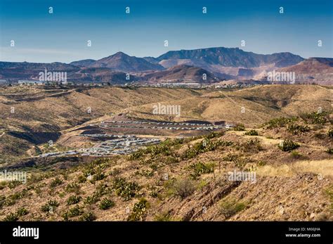 Town of Morenci, Morenci Copper Mine, White Mountains, view from Highway 191 near Clifton ...