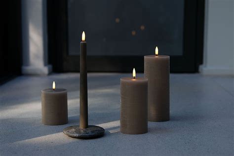 Uyuni LED Taper Candle Candles Caramel Smooth 2 3x25 Cm