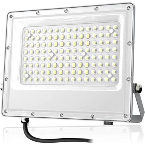 Projecteur Led Extérieur 100W 10000Lm Spot Led Avec 144 Leds Éclairage