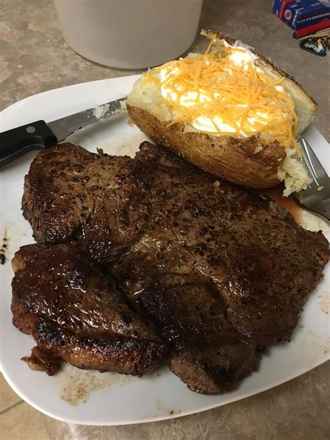 Homemade Steak And Baked Potato R Food