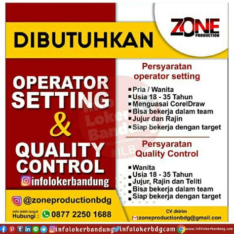 Lowongan Kerja Quality Control