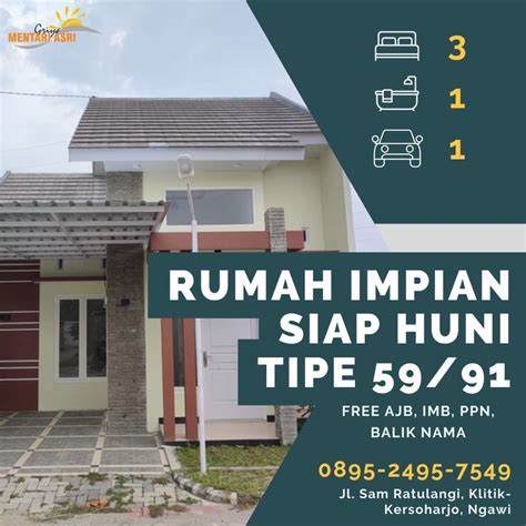 Rumah Murah Ngawi Siap Huni Minimalis In