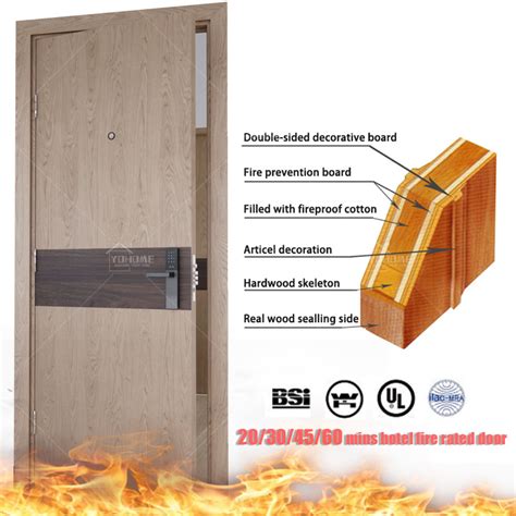 Wh Standard Certification 1 5 Hours Fire Rated Sound Door Plywood