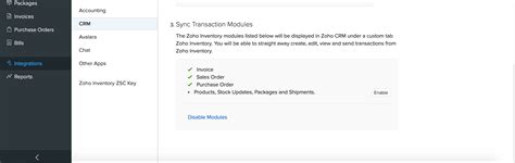 Zoho Inventory Crm Integrations