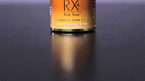 Rx 4 Hair Loss Natural And Organic Restoration Scalp Cream For Men And Women Youtube