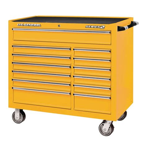 44 in. x 22 In. Double Bank Yellow Roller Cabinet