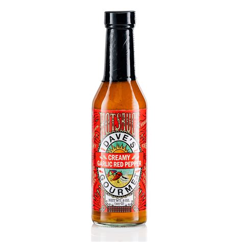 Daves Gourmet Creamy Garlic Red Pepper Chilisauser No