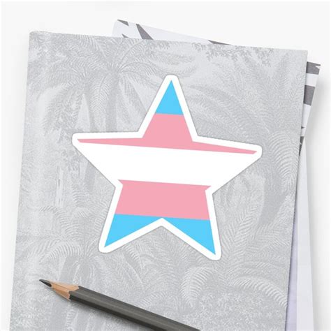 Transgender Flag Star Shape Sticker For Sale By Skr0201 Cute Laptop