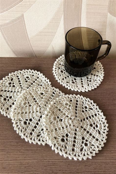 Pin By SweethomeByLulu On Dinning Table Decor Crochet Coaster Pattern