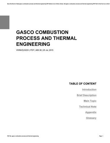 Gasco Combustion Process And Thermal Engineering By Hj3939127 Issuu