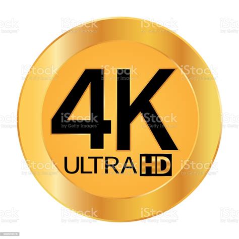 4k Ultra Hd Resolution Icon For Web And Mobile Stock Illustration - Download Image Now - 4K ...