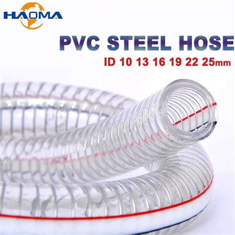 M Clear Pvc Steel Hose Transparent Steel Wire Pipe Soft Oil Pipe