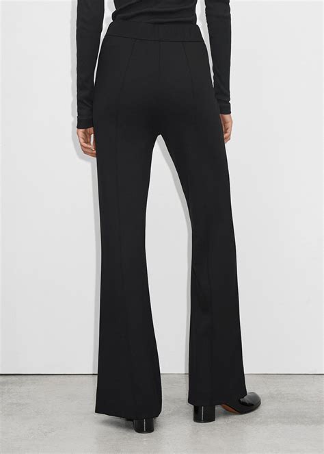 Ponte Elevated Lounge Slim Flare Trouser Black