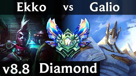 Ekko Vs Galio Mid Pentakill Legendary Kda Korea Diamond