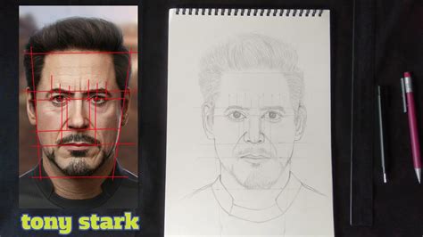 How To Draw Tony Stark Iron Man Drawing Tony Stark Drawing Outline