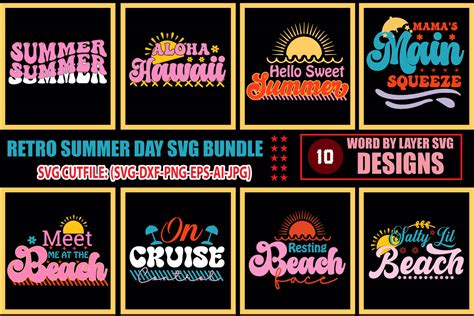 Retro Summer Svg Bundle Beach Svg Beach Life Summer Shirt Svg Beach Shirt Svg Beach Babe