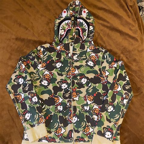 Bape Bape X Hello Kitty Shark Full Zip Hoodie Grailed