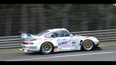 Porsche 993 GT2 Evo Bi Turbo Sound Big Flames Le Mans Spa Classic