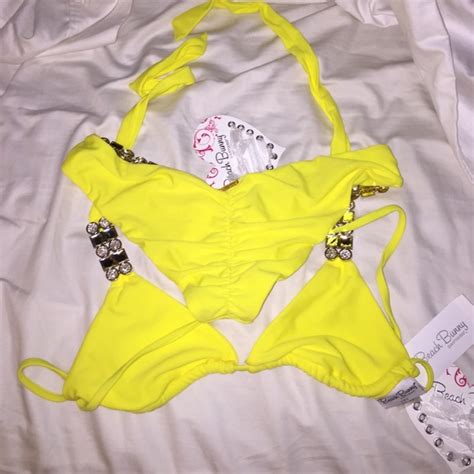 Beach Bunny Swim Beach Bunny Seychelles Neon Yellow Bikini Worn X