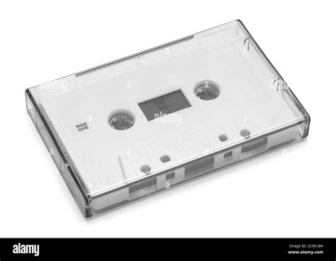 Audio Tape Cassette In Clear Case Isolated On White Stock Photo Alamy