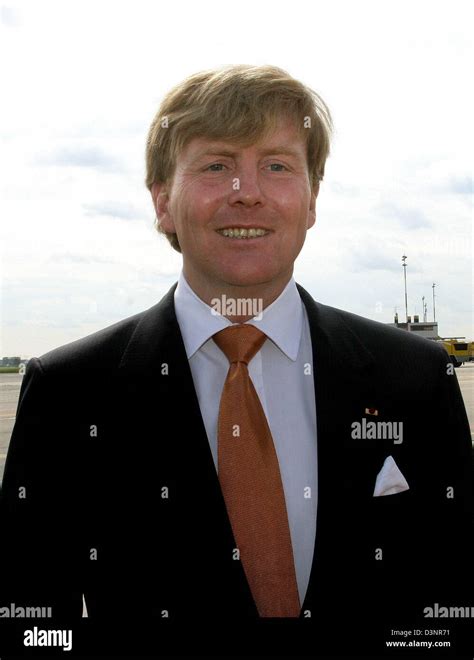 Dutch Crown Prince Willem Alexande Photographed Upon His Arrival At